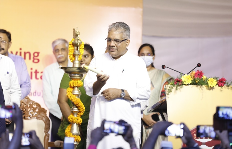 Union Minister of Labour and Employment Shri Bhupender Yadav lays foundation stone of 100 bedded ESIC hospital in Sriperumbudur, Tamilnadu in Tamil