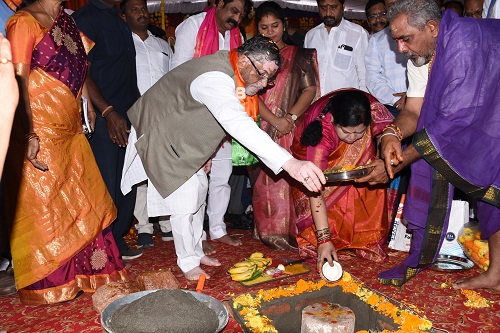 Foundation Stone Laying of 100 bedded ESI Hospital, Viziznagaram, Andhra Pradesh' on 19.12.2019